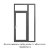 Illuminazione nelle porte in alluminio