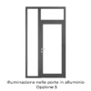 Illuminazione nelle porte in alluminio