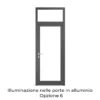 Illuminazione nelle porte in alluminio