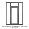 Illuminazione nelle porte in alluminio