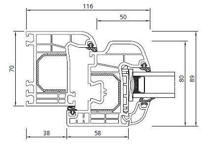 infisso Pvc battente serie Iglo 5 Drutex