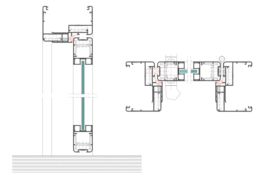 Porta interna in alluminio px-450 Twin systems